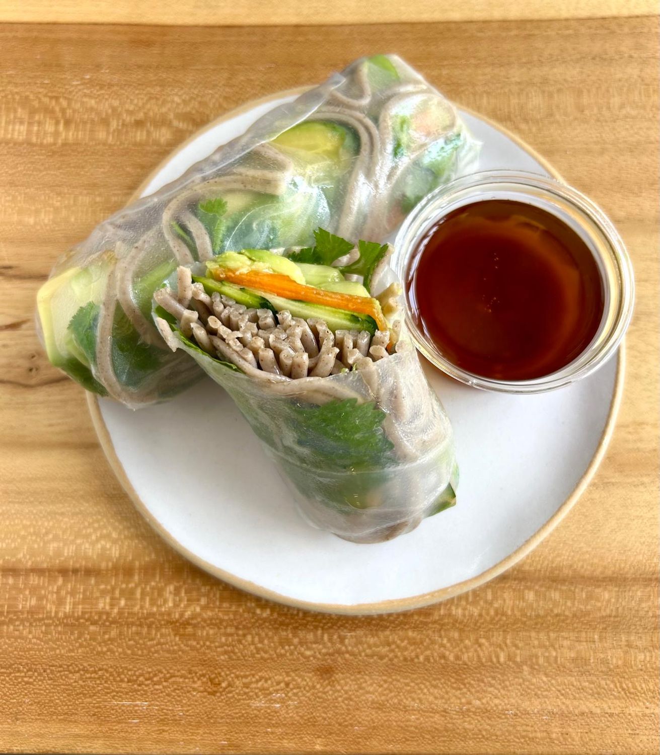 Soba Rolls farce porc et veau au curry japonais