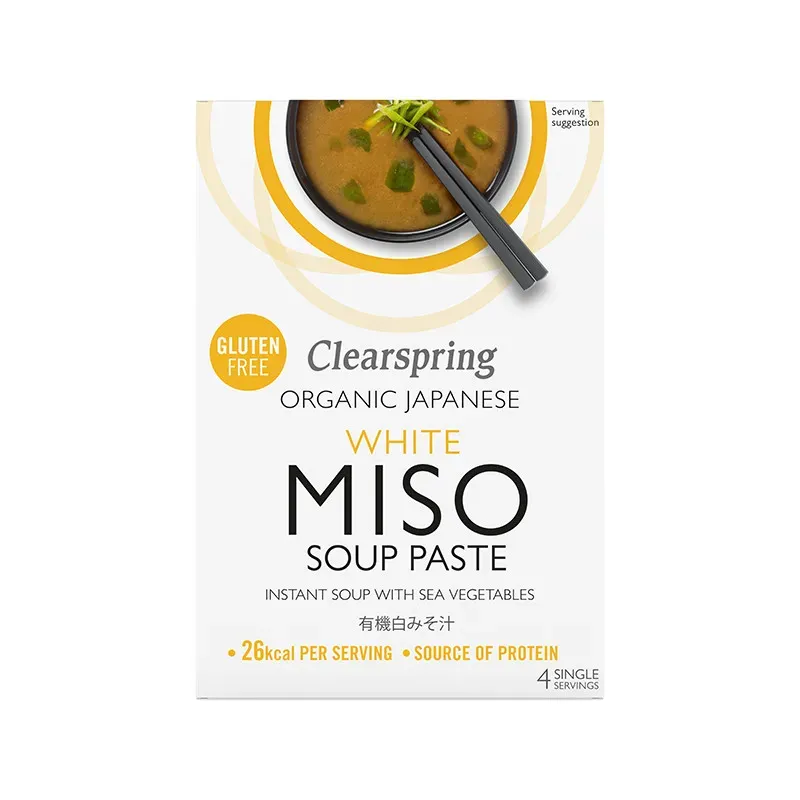 Soupe miso instantanée au miso blanc et algues (4 portions)
