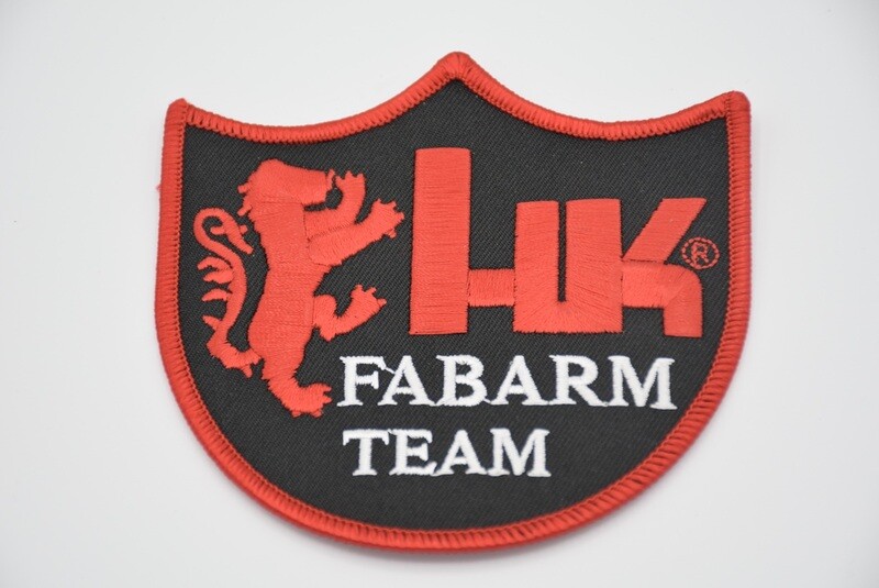 HECKLER &amp; KOCH HK FABARMS TEAM PATCH PLASTIC/IRON ON BACKING