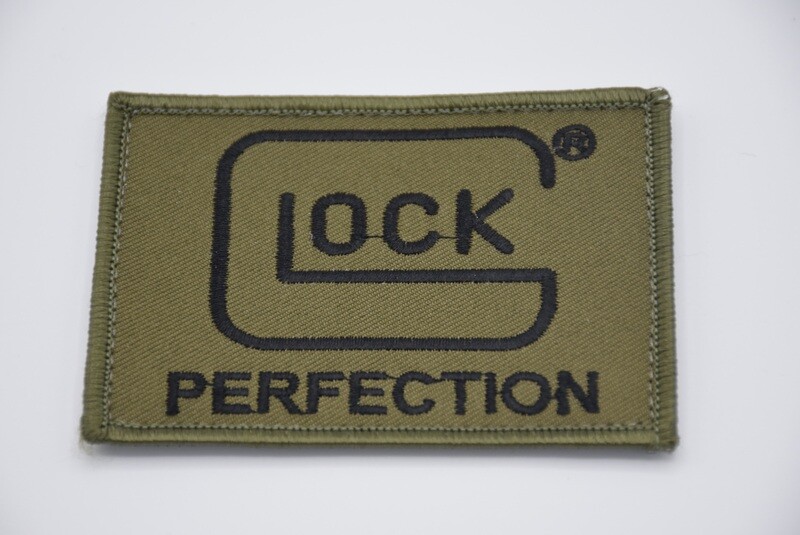GLOCK PERFECTION OD GREEN LOGO PATCH HOOK/LOOP BACKING