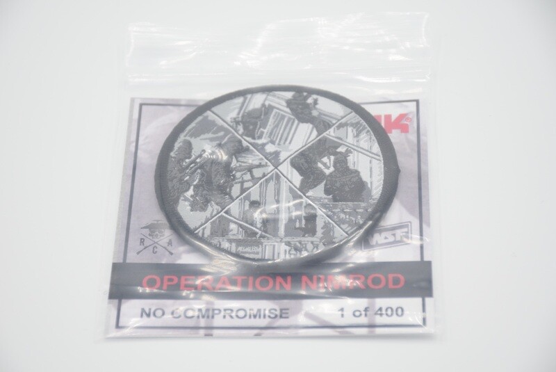 HECKLER &amp; KOCH HK OPERATION NIMROD 40TH ANNIVERSARY LOGO PATCH 1 OF 400 SAS RAID