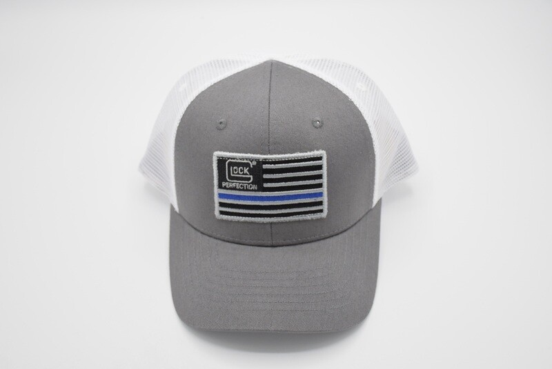 GLOCK PERFECTION THIN BLUE LINE FLAG MESH BACK HAT