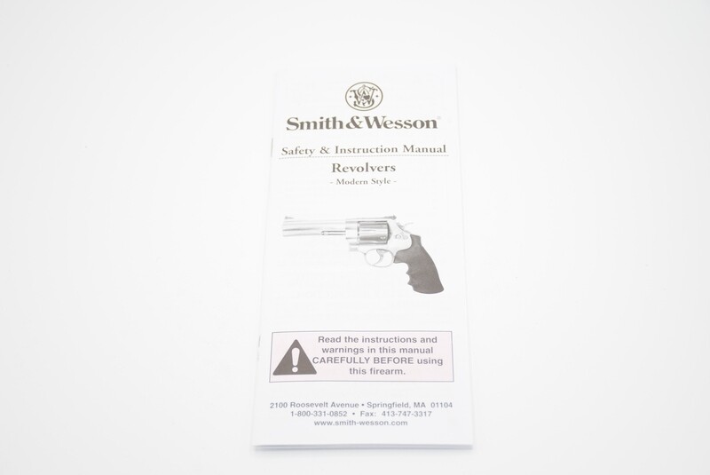 SMITH &amp; WESSON S&amp;W REVOLVERS INSTRUCTION MANUAL/INSTRUCTION BOOK