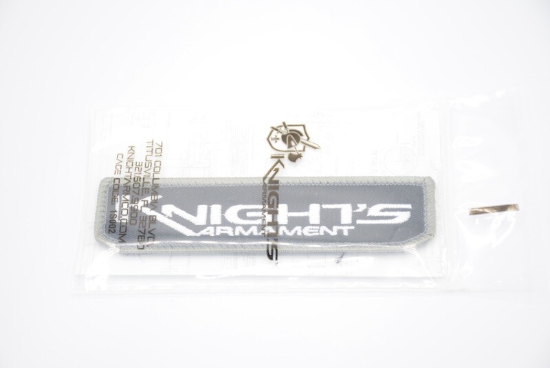 KNIGHTS ARMAMENT KAC BLACK RECTANGLE KNIGHTS LOGO PATCH