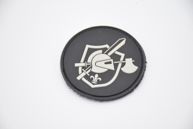 KNIGHTS ARMAMENT KAC BLACK CIRCLE PVC KNIGHTS LOGO PATCH