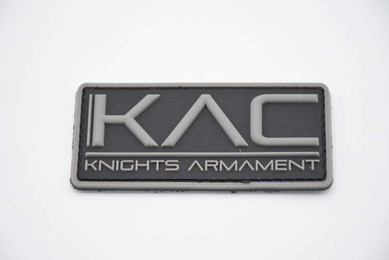 ​KNIGHTS ARMAMENT KAC BLACK RECTANGLE PVC KNIGHTS LOGO PATCH​
