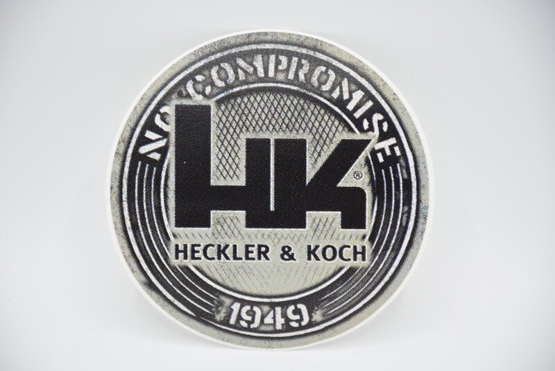 HECKLER &amp; KOCH HK LOGO STICKER&quot; TAN&quot; NO COMPROMISE 1949