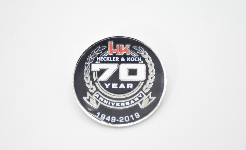 HECKLER &amp; KOCH HK 70TH ANNIVERSARY HAT PIN/LAPEL PIN COLLECTORS