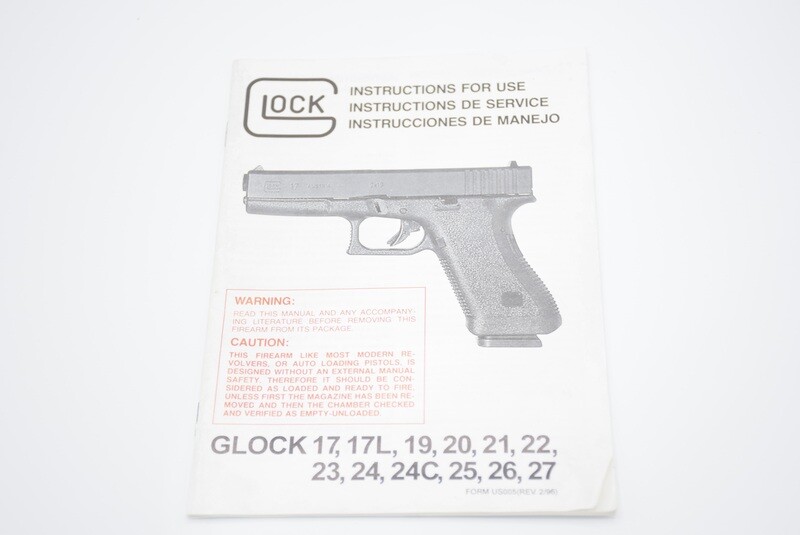 GLOCK PERFECTION 1996 FACTORY OEM MANUAL VINTAGE REV. 2/96 GEN 2