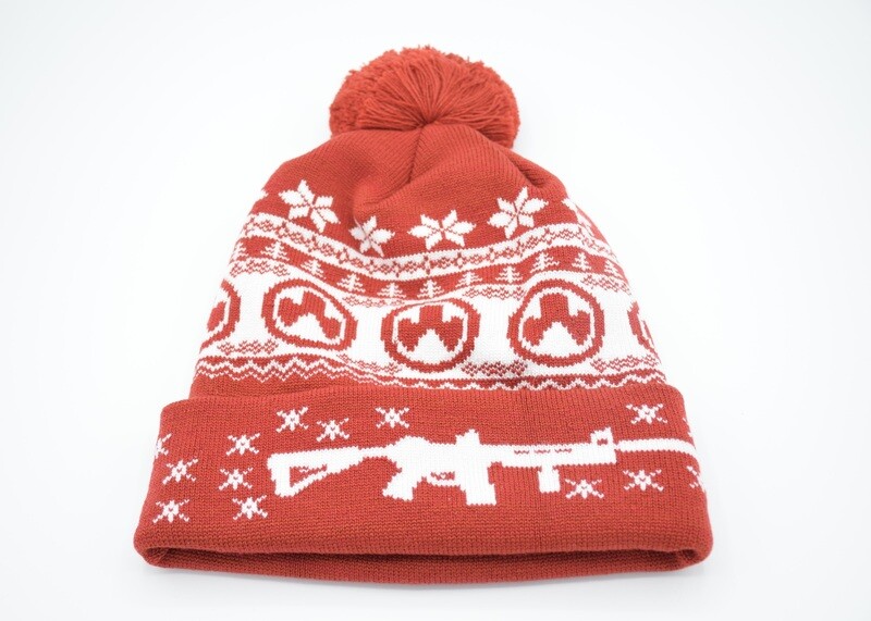MAGPUL UGLY CHRISTMAS BEANIE HAT/CAP FACTORY RED/WHITE RIFLE HAT BRAND NEW