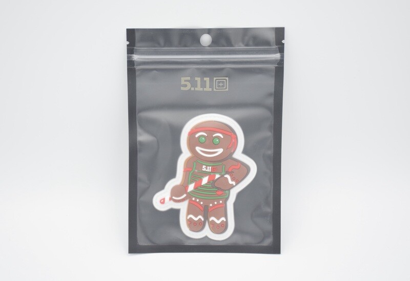 5.11 TACTICAL HOLIDAY OPS SGT. GINGER GINGERBREAD MAN CHRISTMAS PATCH/LOGO PATCH HOOK/LOOP BACKING.