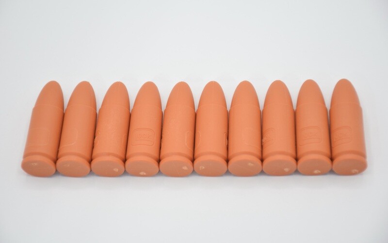 GLOCK FACTORY DUMMY TRAINING ROUNDS SNAP CAPS (10) PACK 9MM 17 17L 19X 26 34 43X