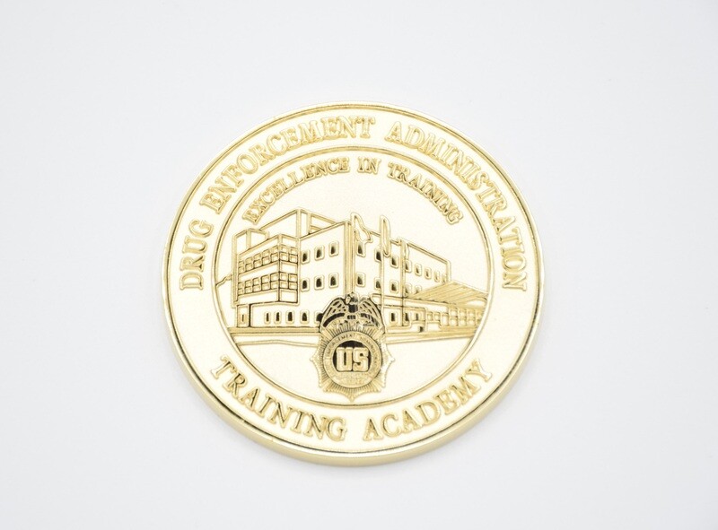 DRUG ENFORCEMENT ADMINISTRATION DEA CHALLENGE COIN POLICE ACADEMY TRAINING