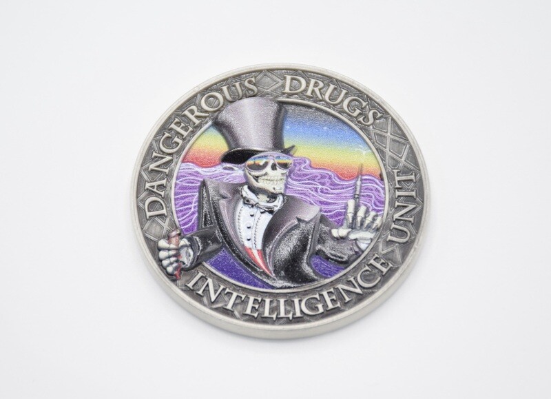 DEA DRUG ENFORCEMENT AGENCY CHALLENGE COIN DANGEROUS DRUGS INTELLIGENCE UNIT