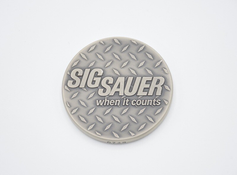 SIG SAUER CUSTOM SHOP CHALLENGE COIN SIGARMS 226 227 228 229 239 365 P320