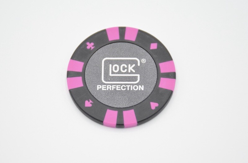 GLOCK PERFECTION GEN 5 POKER CHIP/COIN PINK 17 19 22 23 26 27 34 35 36 41 42 43