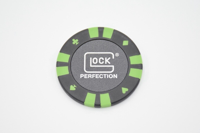 GLOCK PERFECTION GEN 5 POKER CHIP/COIN GREEN 17 19 22 23 26 27 34 35 36 41 42 43