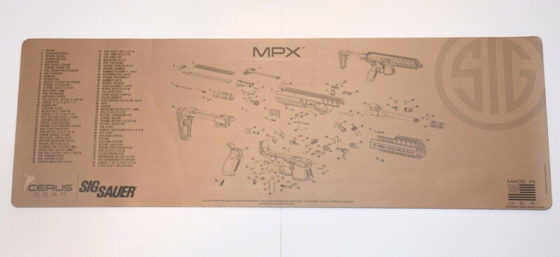 SIG SAUER SIG MPX ARMORERS BENCH MAT/CLEANING MAT SIG MPX RIFLE BIG MAT TAN/FDE