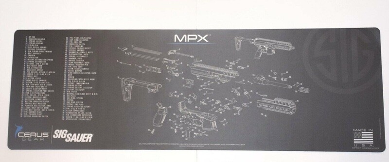 SIG SAUER SIG MPX ARMORERS BENCH MAT/CLEANING MAT SIG MPX RIFLE LARGE MAT