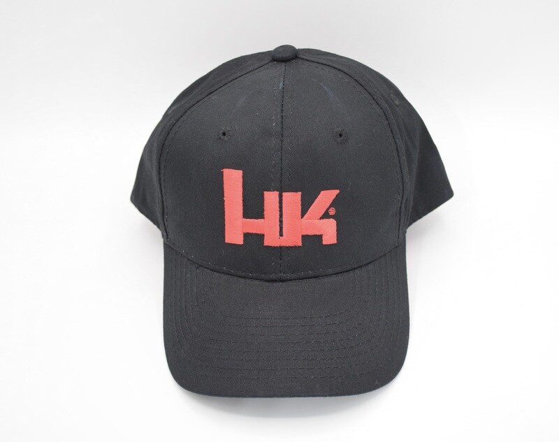 HECKLER &amp; KOCH HK BLACK HAT EMBROIDERED REAR STRAP