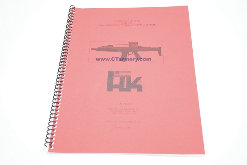 HECKLER &amp; KOCH HK XM8 OPERATORS MANUAL/CATALOG