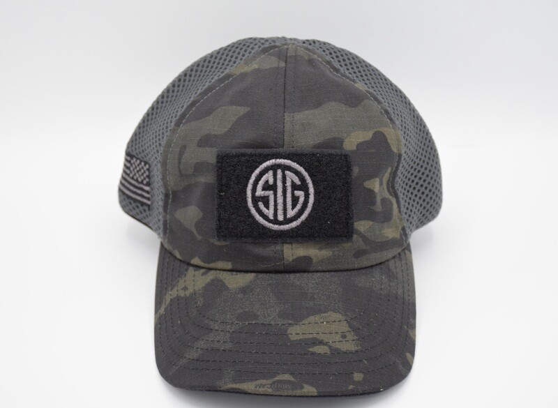 SIG SAUER RIPSTOP CAMO TRUCKER HAT/CAP BY NINE LINE APPAREL