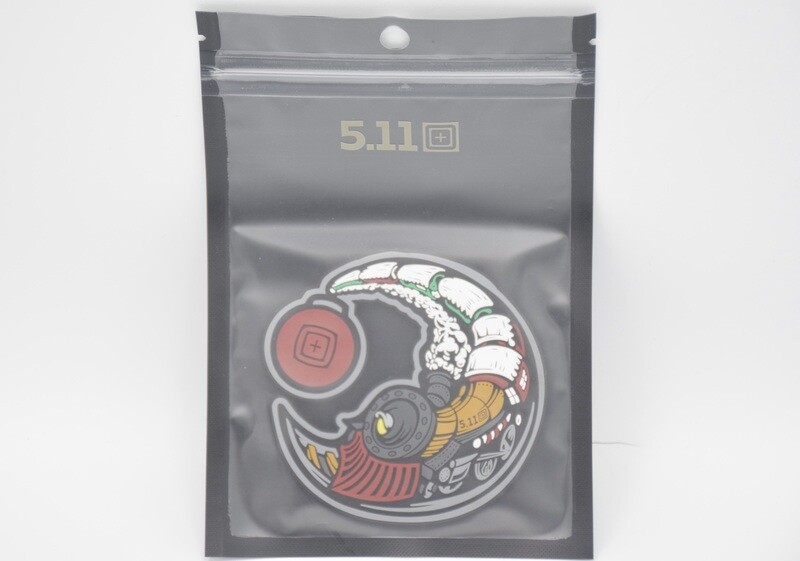 5.11 TACTICAL &quot;CHRISTMAS TRAIN&quot; LOGO PATCH HOOK/LOOP BACKING 5.11 CHRISTMAS PATCH