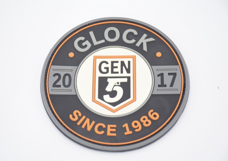 GLOCK PERFECTION GEN 5 FACTORY LOGO PATCH SINCE 1986 HOOK/LOOP BACKING