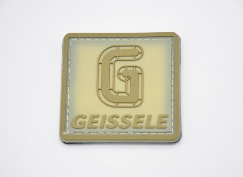 GEISSELE AUTOMATICS LARGE "G" PVC PATCH HOOK/LOOP BACKING TAN/FDE