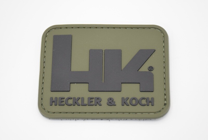 HECKLER &amp; KOCH HK OD GREEN PVC LOGO PATCH HOOK/LOOP BACKING