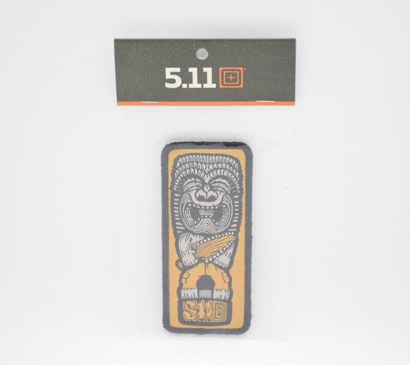 5.11 TACTICAL HAWAII TIKI TOTEM POLE LOGO PATCH HOOK/LOOP BACKING RARE