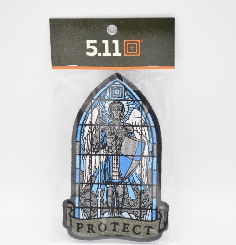 5.11 TACTICAL SAINT MICHAEL &quot;PROTECT&quot; LOGO PATCH LARGE HOOK/LOOP BACKING