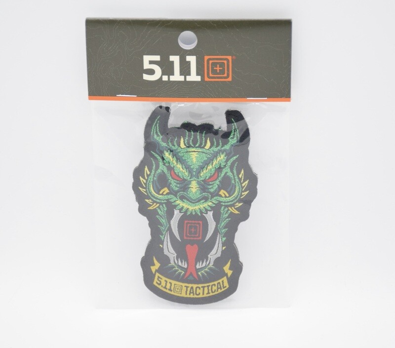5.11 TACTICAL &quot;GREEN DRAGON&quot; TACTICAL LOGO PATCH HOOK/LOOP BACKING RARE