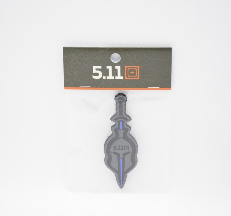 5.11 TACTICAL SPARTAN THIN BLUE LINE PROMO PATCH LOGO PATCH HOOK/LOOP BACKING