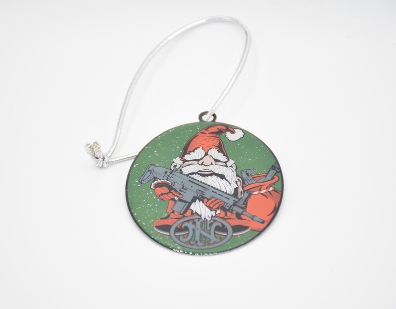 FNH FN SCAR 16S GNOME LOGO CHRISTMAS ORNAMENT