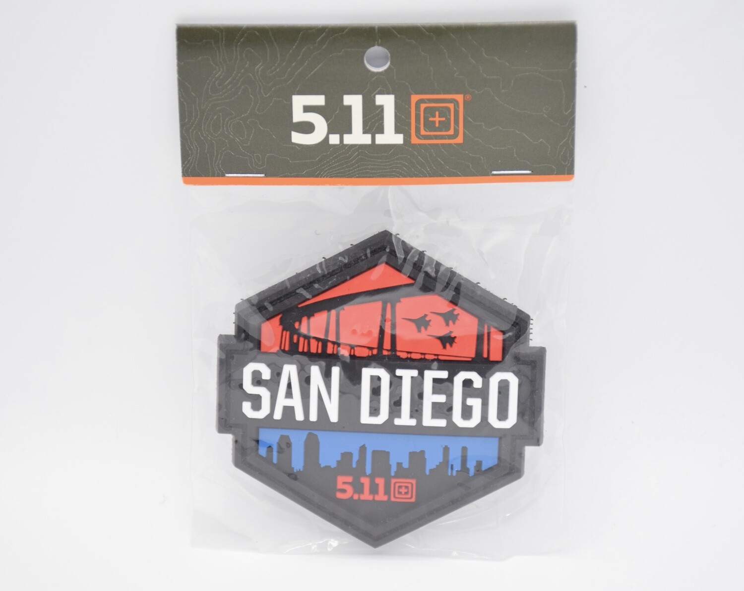 5.11 TACTICAL SAN DIEGO LOGO PATCH/PROMO PATCH 5.11 SAN DIEGO STORE GRAND OPENING PROMO