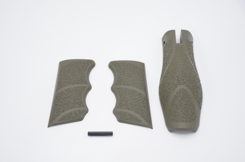HECKLER &amp; KOCH HK VP9/VP40 OD GREEN SIDE PANELS/BACK STRAP/ROLL PIN GRIP SET LARGE COMPLETE SET
