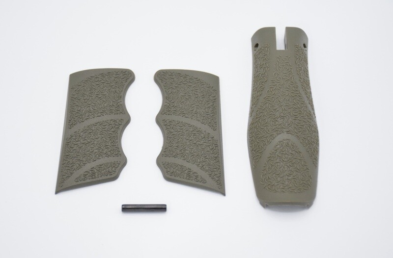 HECKLER &amp; KOCH HKVP9/VP40 OD GREEN SIDE PANELS/BACK STRAP/ROLL PIN GRIP SET SMALL *COMPLETE SET*