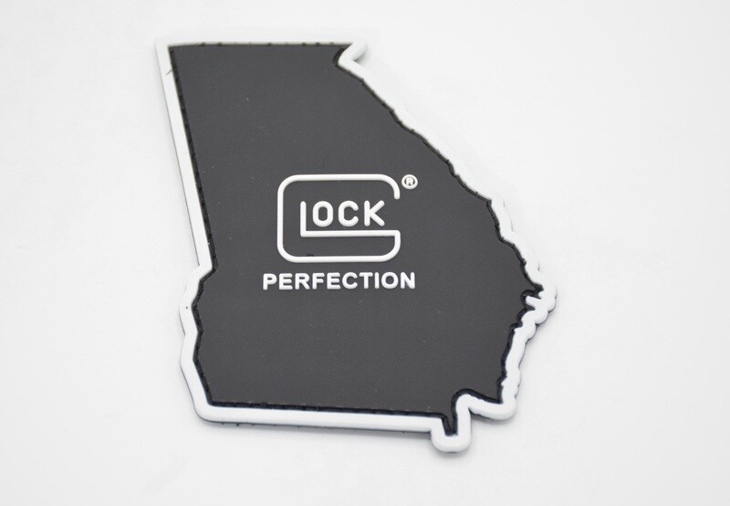 GLOCK PERFECTION STATELINE HEADQUARTERS GEORGIA PVC LOGO PATCH HOOK/LOOP BACKING