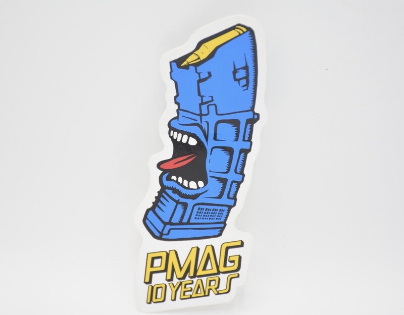 MAGPUL PMAG BLUE 10 YEAR MAGAZINE STICKER/DECAL CELEBRATING 10 YEARS 2007-2017 RARE