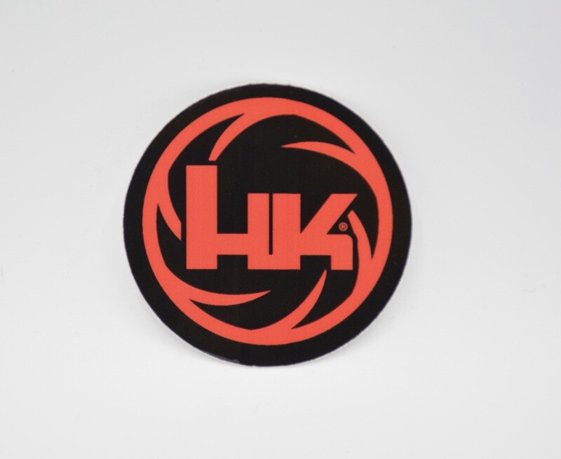 HECKLER &amp; KOCH HK RED POLYGONAL LOGO STICKER/DECAL