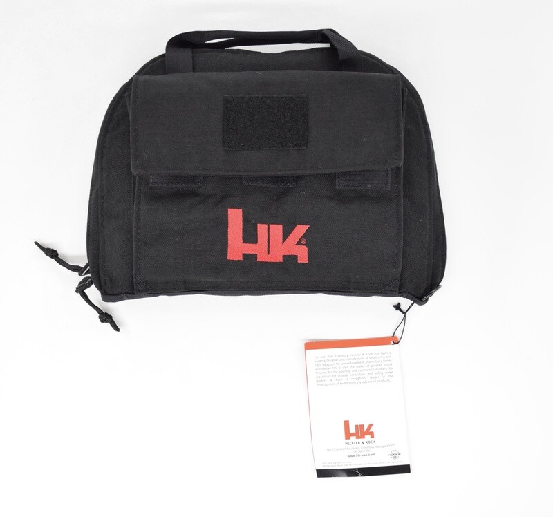 HECKLER &amp; KOCH HK BLACK PADDED CASE/PISTOL BAG MEDIUM WITH MAGAZINE POUCH