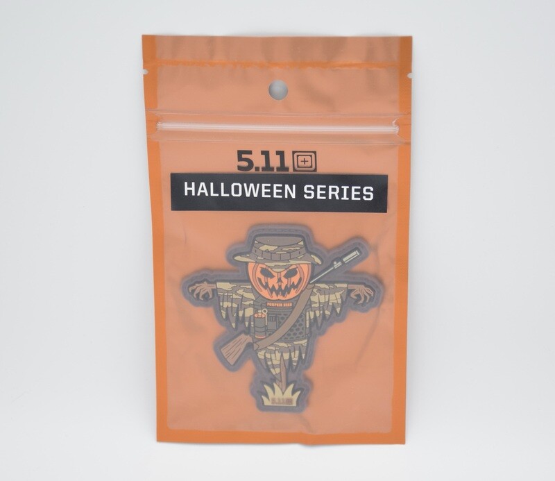 5.11 TACTICAL HALLOWEEN SERIES SCARECROW &quot;PUMPKINHEAD&quot; LOGO PATCH HOOK/LOOP BACKING