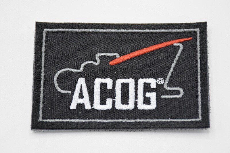 TRIJICON ACOG BLACK LOGO PATCH HOOK/LOOP BACKING