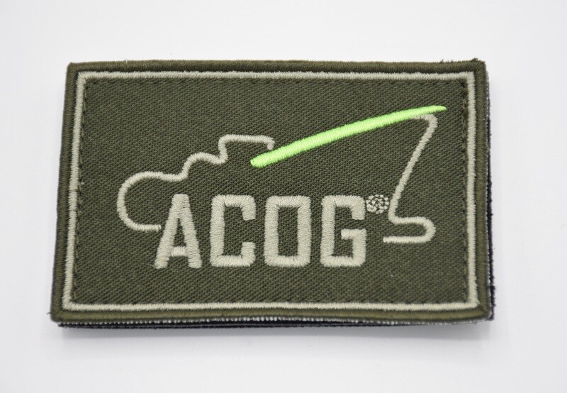 TRIJICON ACOG O.D GREEN LOGO PATCH HOOK/LOOP BACKING