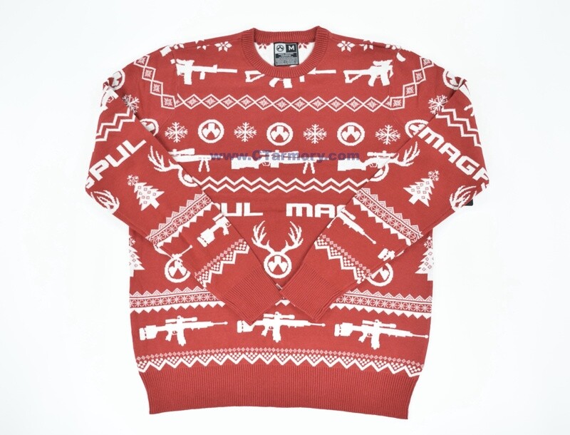 MAGPUL UGLY CHRISTMAS SWEATER 2021 RED/WHITE MEDIUM