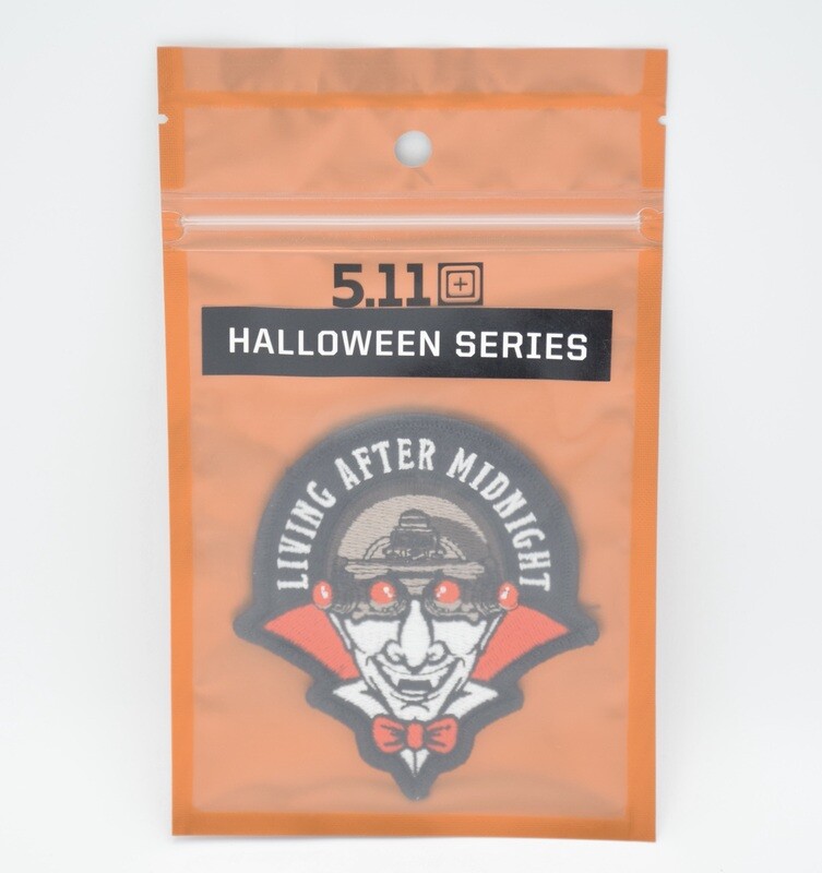 5.11 TACTICAL HALLOWEEN SERIES VAMPIRE/DRACULA LOGO PATCH HOOK/LOOP BACKING
