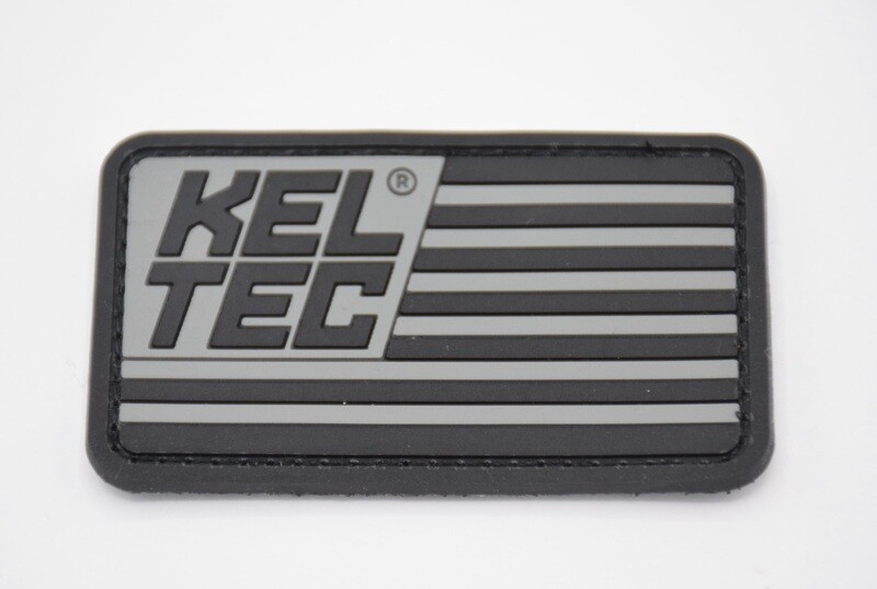 KEL TEC BLACK LOGO PATCH PVC HOOK/LOOP BACKING