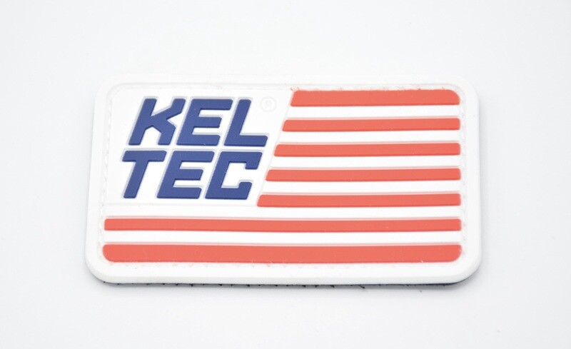 KEL TEC WHITE LOGO PATCH PVC HOOK/LOOP BACKING