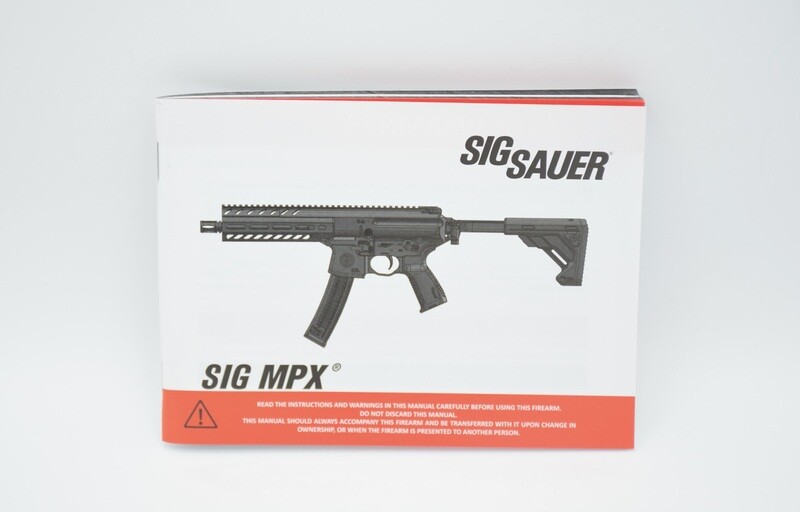 SIG SAUER SIG MPX INSTRUCTION MANUAL/INSTRUCTION BOOK FACTORY SIG SAUER OEM MANUAL